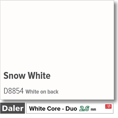 Daler Snow White 2.6mm White Core Mountboard 1 sheet