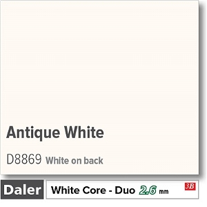 Daler Antique White 2.6mm White Core Mountboard 1 sheet