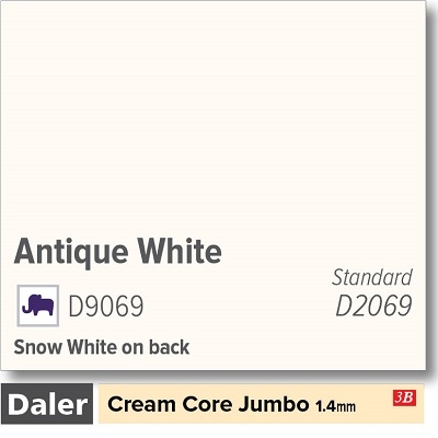 Daler Cream Core Jumbo Antique White Mountboard 1 sheet