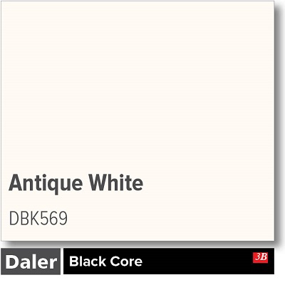 Daler Black Core Antique White Mountboard 1 sheet