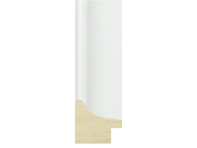 30mm 'Duo Small' White FSC 100% Frame Moulding