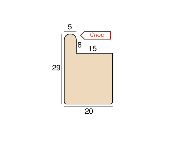 30mm deep 'Floater' White Vellum FSC™ Certified 100% Frame Moulding