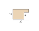 20x13mm 'Mono' Matt White Frame Moulding