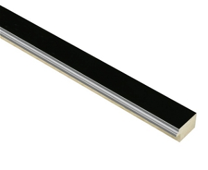 34mm 'Cosmopolitan' Matt Black Silver Sight Edge FSC 100% Frame Moulding