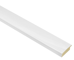 40x14mm 'Mono' Gloss White FSC™ Certified 100% Frame Moulding