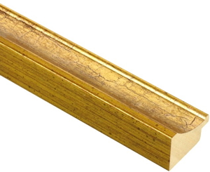 35mm 'Leonardo' Craqueleur Gold Frame Moulding 