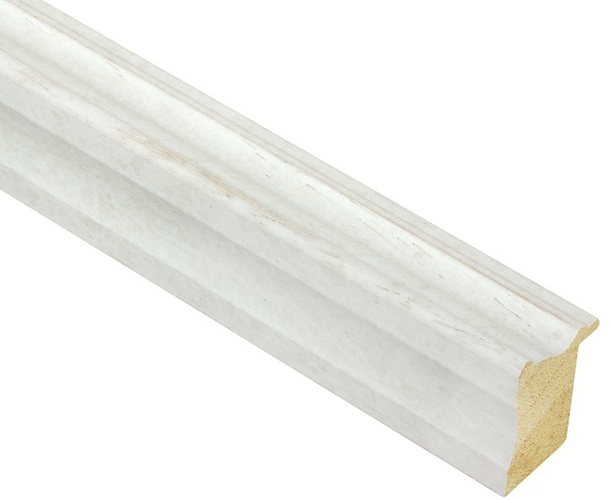 27 x 35mm 'Paris' White Wash Scoop Frame Moulding