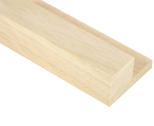 30mm 'Bare Wood Cubik L Style' Ayous Frame Moulding