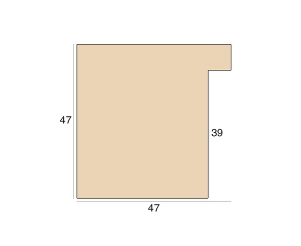 47mm 'Bare Wood' Ayous Frame Moulding