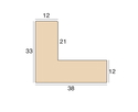 12mm 'Revival L Style' White 21mm rebate Frame Moulding