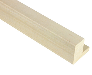 30mm 'Bare Wood L Style' Ayous 42mm Rebate Frame Moulding