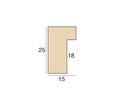 15mm 'Bare Wood' Ash FSC Mix 70% Frame Moulding