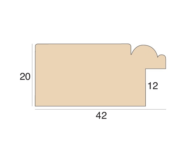 42mm 'Driftwood' Distressed Sandstone Frame Moulding