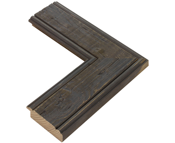 62mm 'Driftwood' Distressed Charcoal Frame Moulding