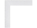 25mm 'Domino' White Open Grain Frame Moulding