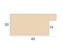 43mm 'Jura' Peat Frame Moulding