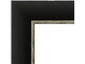 47mm 'Arden' Ebony veneer Silver Sight Edge Frame Moulding