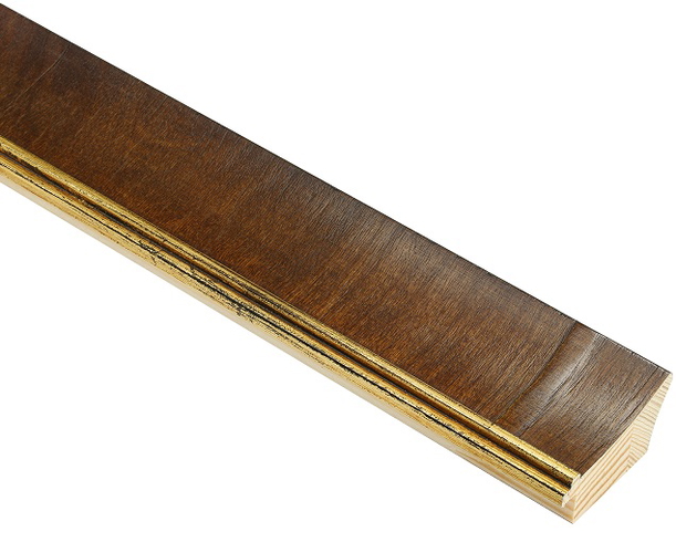 47mm 'Arden' Chestnut veneer Gold Sight Edge Frame Moulding