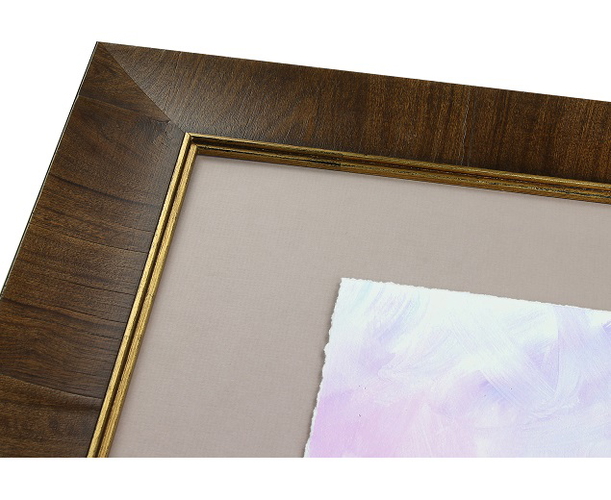 47mm 'Arden' Chestnut veneer Gold Sight Edge Frame Moulding