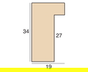19x34mm 'Motif' Tarnished Pewter Frame Moulding