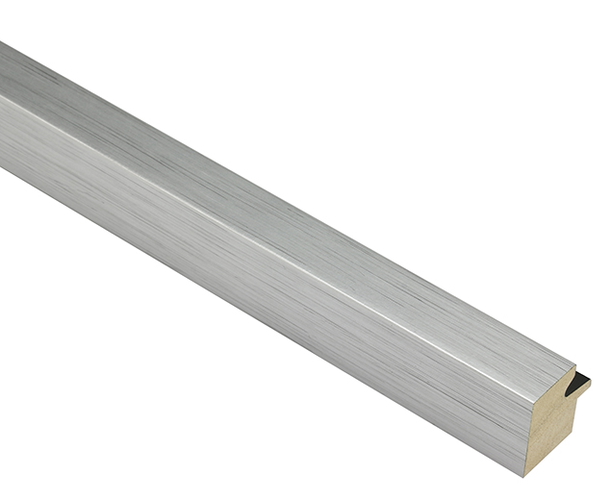 30mm 'Aura' Silver with Black Slip Frame Moulding