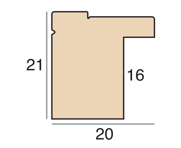 20mm 'Aalto' Brown and Black Frame Moulding