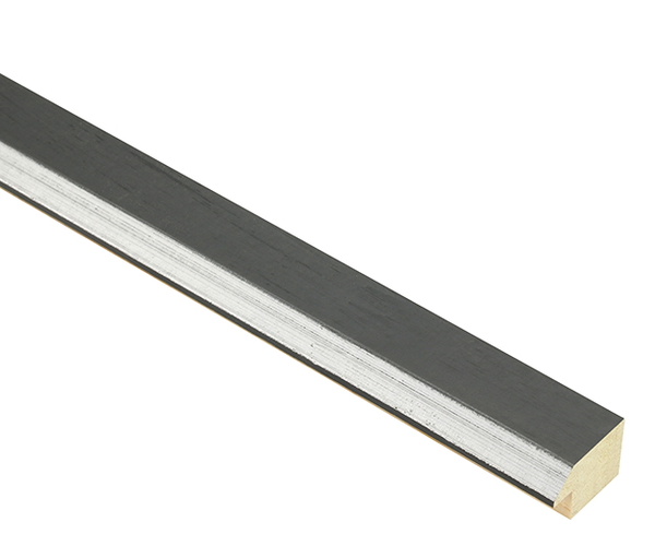 30mm 'Hudson' Flint Silver Sight Edge Frame Moulding
