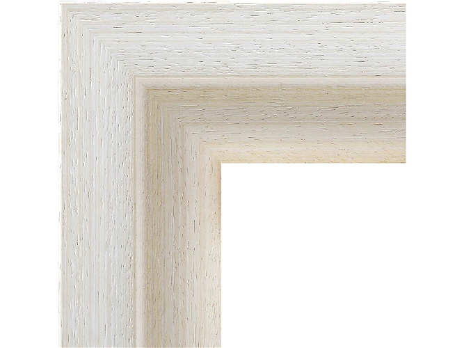 25x39mm 'Bloc L Style' White Washed Frame Moulding