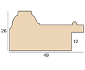 49mm 'Brompton' Limewash Frame Moulding