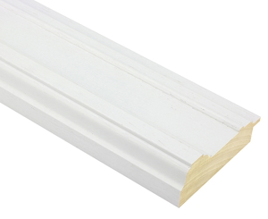 91mm 'Brompton' White FSC™ Certified 100% Frame Moulding