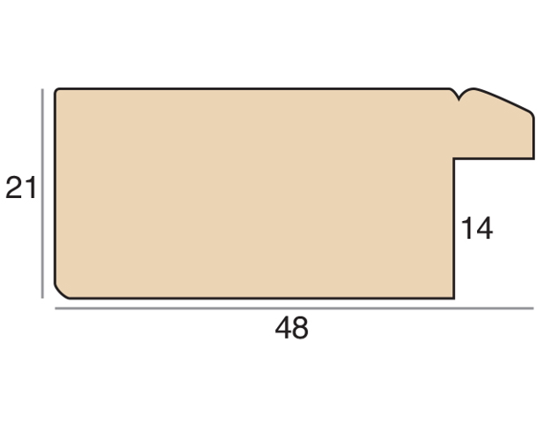 48mm 'Aria' Peat Frame Moulding