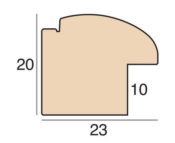23mm 'Linton' Taupe FSC™ Certified 100% Frame Moulding