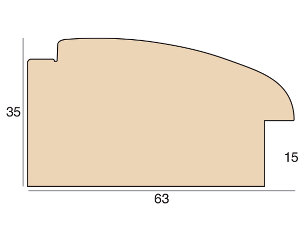 63mm 'Linton' Taupe FSC™ Certified 100% Frame Moulding