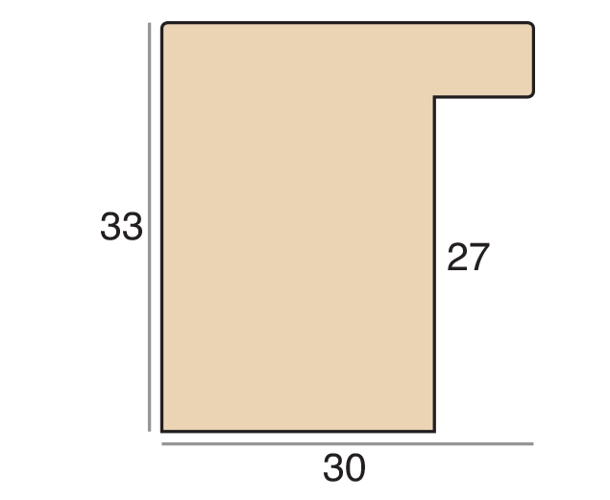 30mm 'Portobello' Ivory Frame Moulding