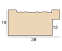 38mm 'Rattan' Taupe Frame Moulding