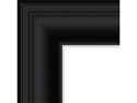 65mm 'Vermeer' Matt Black Silver Sight Edge FSC 100% Frame Moulding