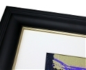 65mm 'Vermeer' Matt Black Gold Sight Edge FSC 100% Frame Moulding