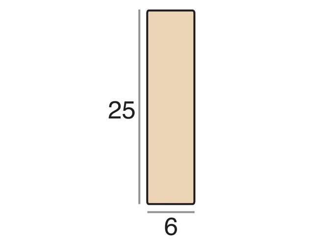 6x25mm 'Glass Spacer' Black Open Grain FSC™ Certified 100% Frame Moulding