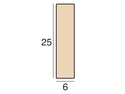 6x25mm 'Glass Spacer' Black Open Grain FSC™ Certified 100% Frame Moulding