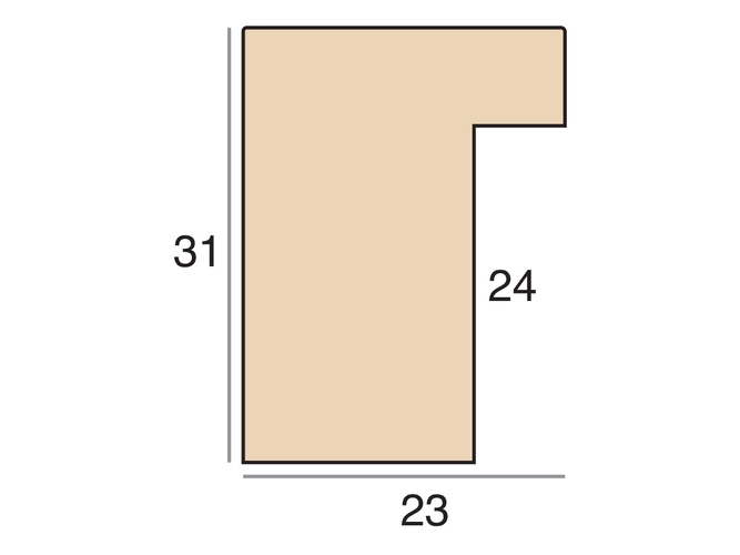 23mm 'Nordic' Black & Walnut Frame Moulding