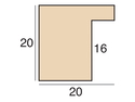20x20mm 'Bare Wood' Mansonia Frame Moulding