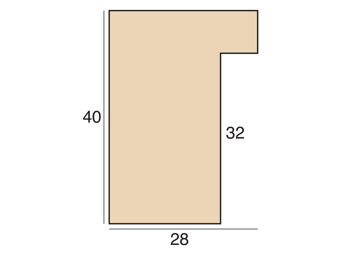 28mm 'Skye' Distressed White & Tan Frame Moulding