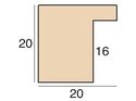 20x20mm 'Bare Wood' Ayous FSC 100% Frame Moulding