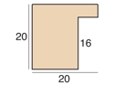 20x20mm 'Domino' White Open Grain Frame Moulding