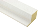 80mm 'Bloc L Style' White Washed Open Grain Frame Moulding