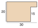 30mm 'Domino' Natural Open Grain FSC 100% Frame Moulding