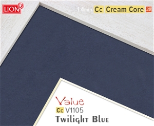 Value Cream Core Twilight Blue Mountboard 1 sheet