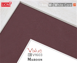 Value White Core Maroon Mountboard 1 sheet
