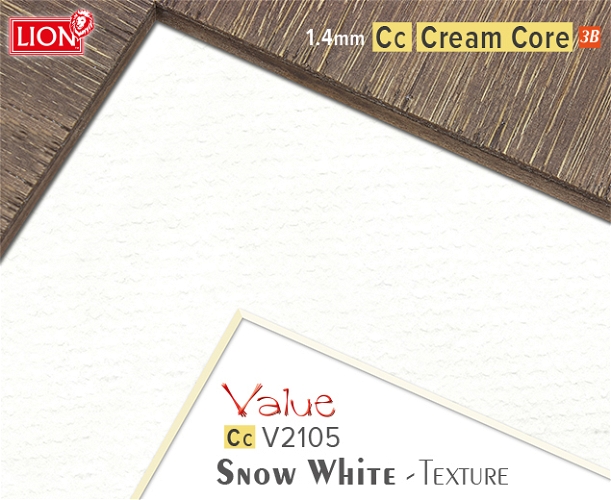 Value Cream Core Snow White Texture Mountboard 1 sheet