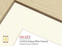 VALUE2 Cream Core Antique White Textured 1.25mm Level 4 Mountboard 1 sheet